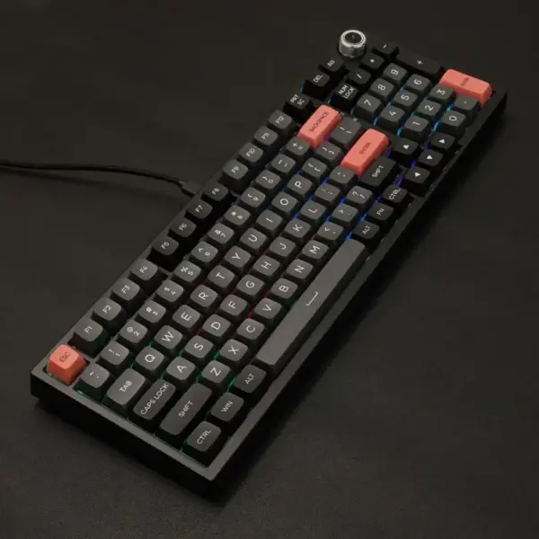 Bàn phím máy tính gaming cơ có dây Asestek AK98 black grey