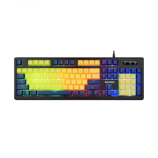 Bàn phím máy tính cơ gaming có dây E-Dra EK302 Blue + Yellow