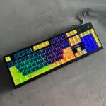Bàn phím máy tính cơ gaming có dây E-Dra EK302 Yellow Blue