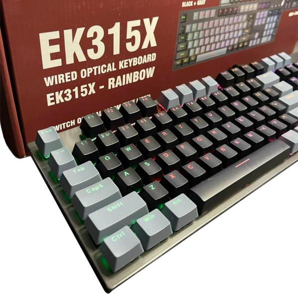 Bàn phím máy tính cơ gaming có dây E-Dra EK315X Gray Black