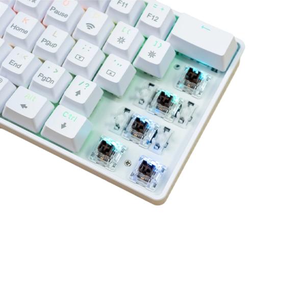 Bàn phím máy tính cơ gaming không dây E-Dra EK361W V3 White