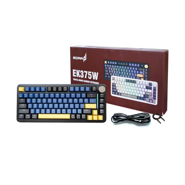 Bàn phím máy tính cơ gaming không dây E-Dra EK375W Black
