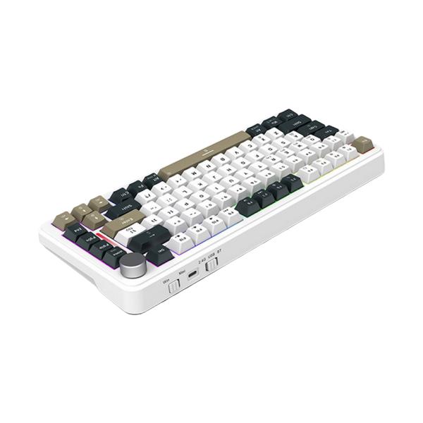 Bàn phím máy tính cơ gaming không dây E-Dra EK375W White