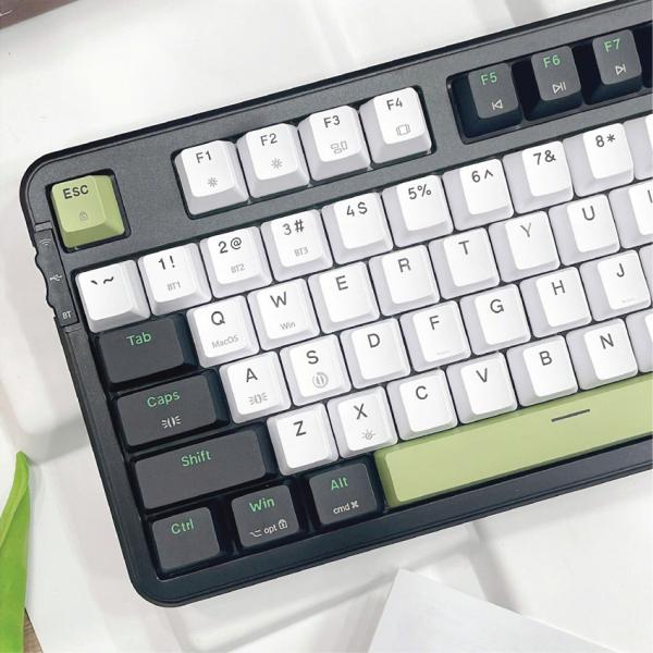 Bàn phím máy tính cơ gaming không dây E-Dra EK398W Black White