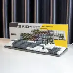 Bàn phím máy tính cơ gaming có dây Sorex SK104 White Gray