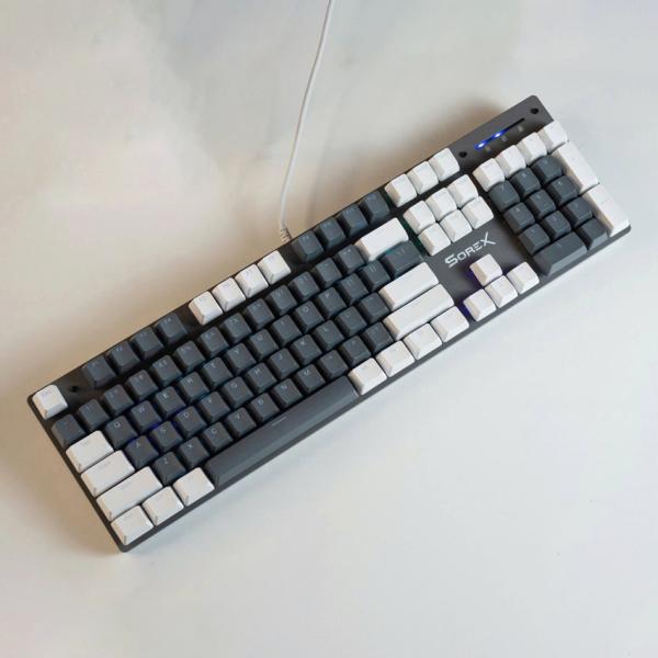 Bàn phím máy tính cơ gaming có dây Sorex SK104 White Gray