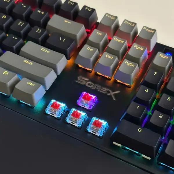 Bàn phím máy tính gaming cơ có dây Sorex SK105 Grey Black