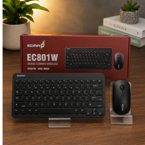 Bộ phím chuột văn phòng không dây E-Dra EC801W