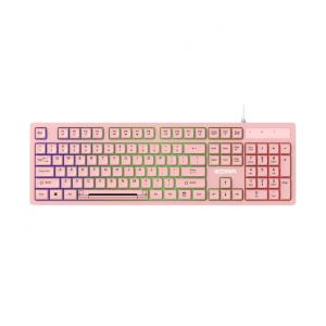 Bàn phím máy tính văn phòng giả cơ có dây E-Dra EK506 Pink