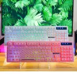 Bàn phím máy tính văn phòng giả cơ có dây E-Dra EK506 Pink
