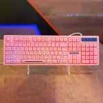 Bàn phím máy tính văn phòng giả cơ có dây E-Dra EK506 Pink