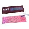 Bàn phím máy tính văn phòng giả cơ có dây E-Dra EK506 Pink