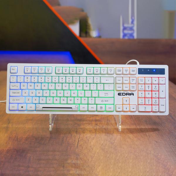 Bàn phím máy tính văn phòng giả cơ có dây E-Dra EK506 White