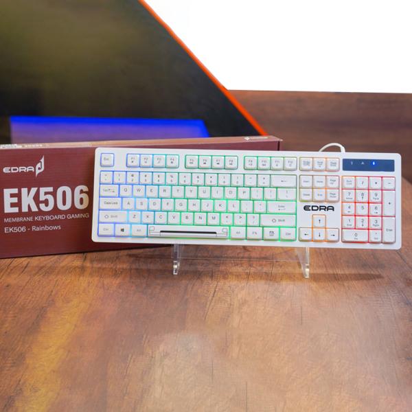 Bàn phím máy tính văn phòng giả cơ có dây E-Dra EK506 White