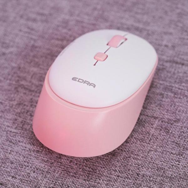 Chuột công thái học không dây E-Dra EM610W Silent Pink