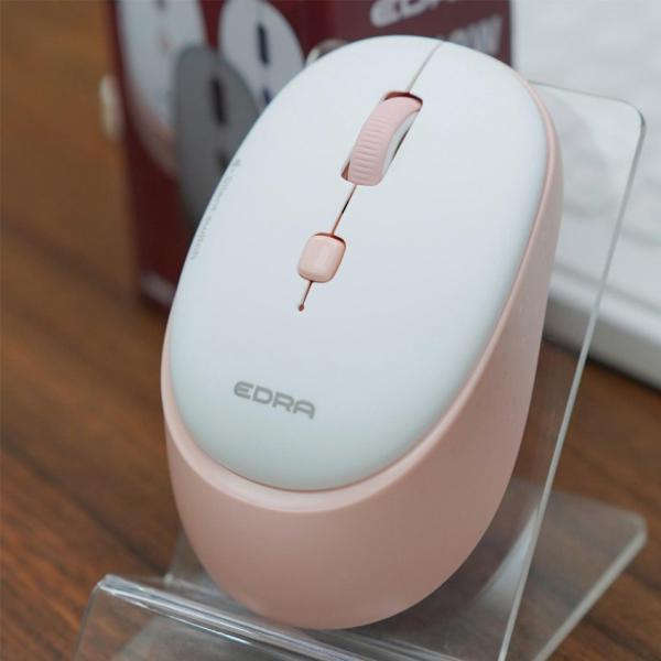 Chuột công thái học không dây E-Dra EM610W Silent Pink