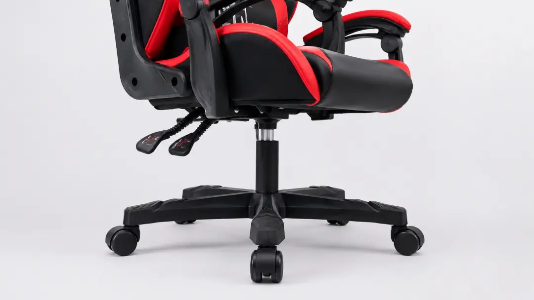 khung chân thép của ghế gaming extreme zero s red black