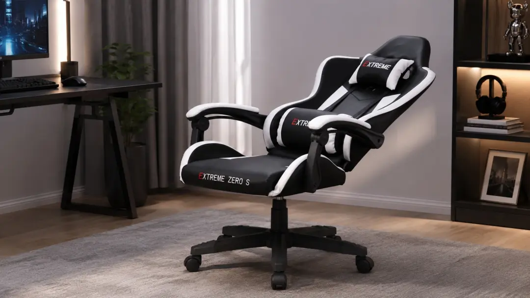 ghế gaming extreme zero s white black ngả lưng 135 độ