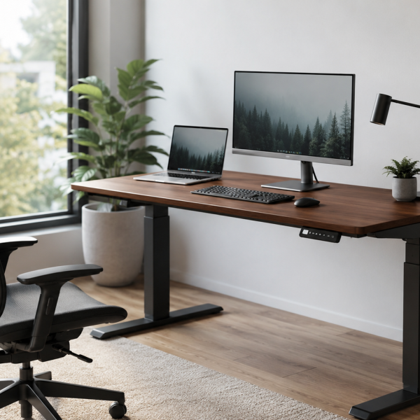 Cách setup góc làm việc công thái học tại nhà với bàn nâng hạ