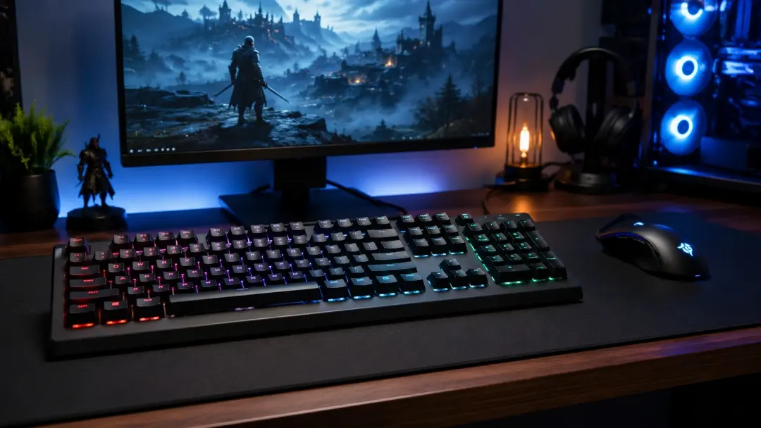 Bàn phím 104 phím fullsize dùng để chơi game và giải trí