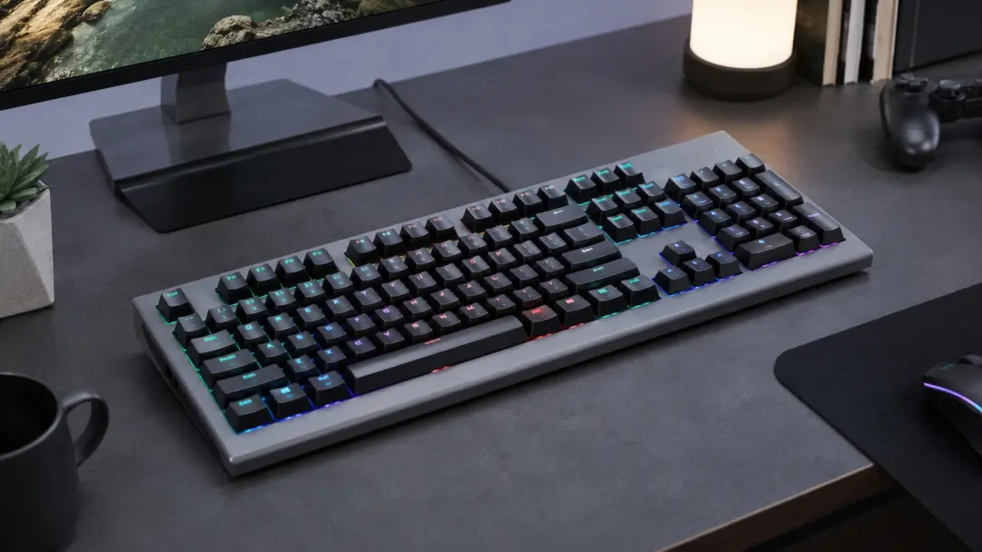 Bàn phím Sorex SK105 sử dụng keycap ABS Double Shot xuyên LED