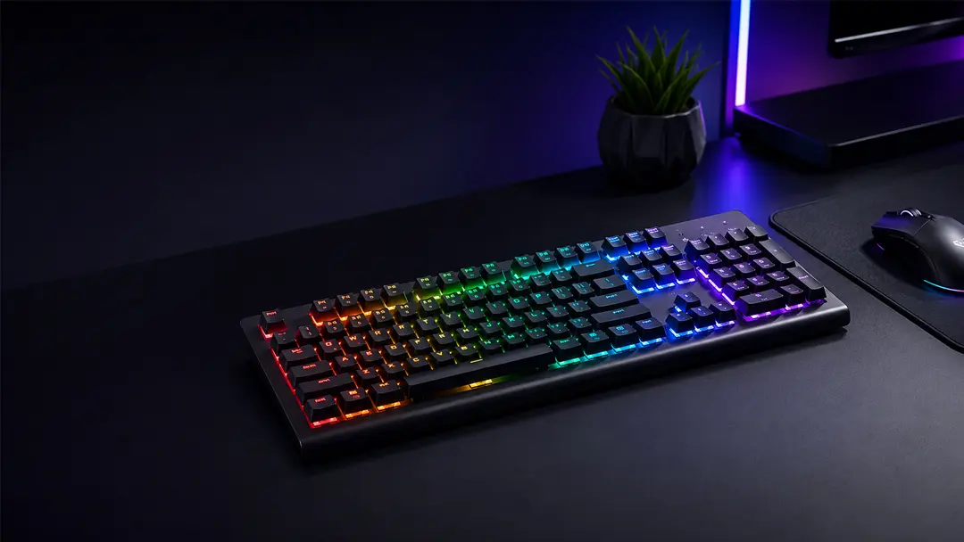 Bàn phím LED Rainbow dễ nhìn trong môi trường thiếu sáng