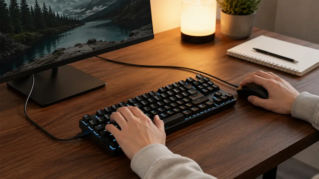 Bàn phím gaming có dây kết nối ổn định