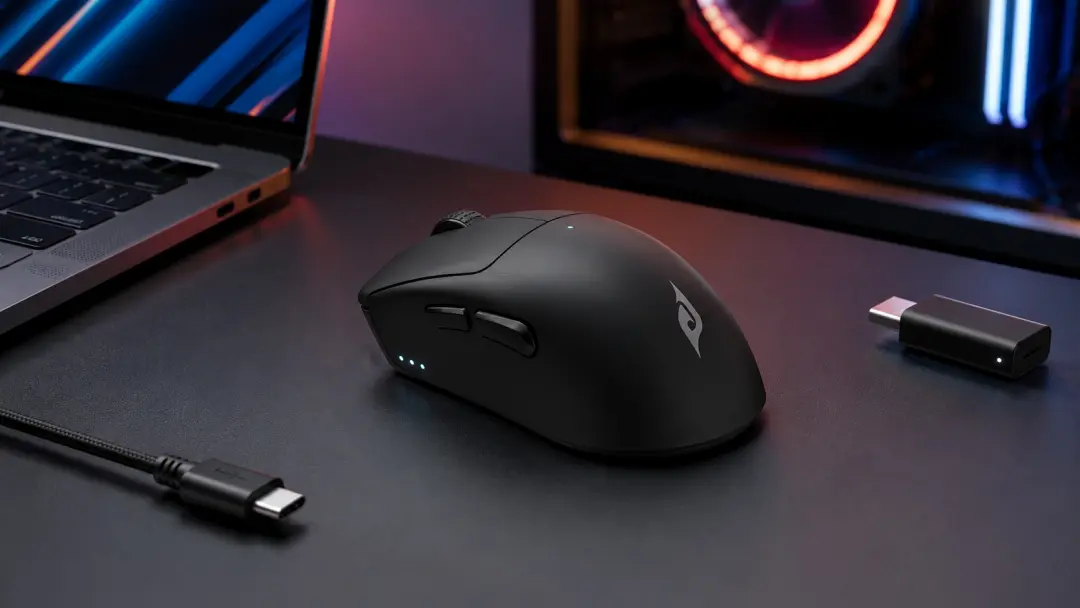 Chuột gaming 3 chế độ kết nối trên setup hiện đại