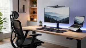 Mách bạn cách setup góc làm việc công thái học tại nhà gọn gàng, hiện đại
