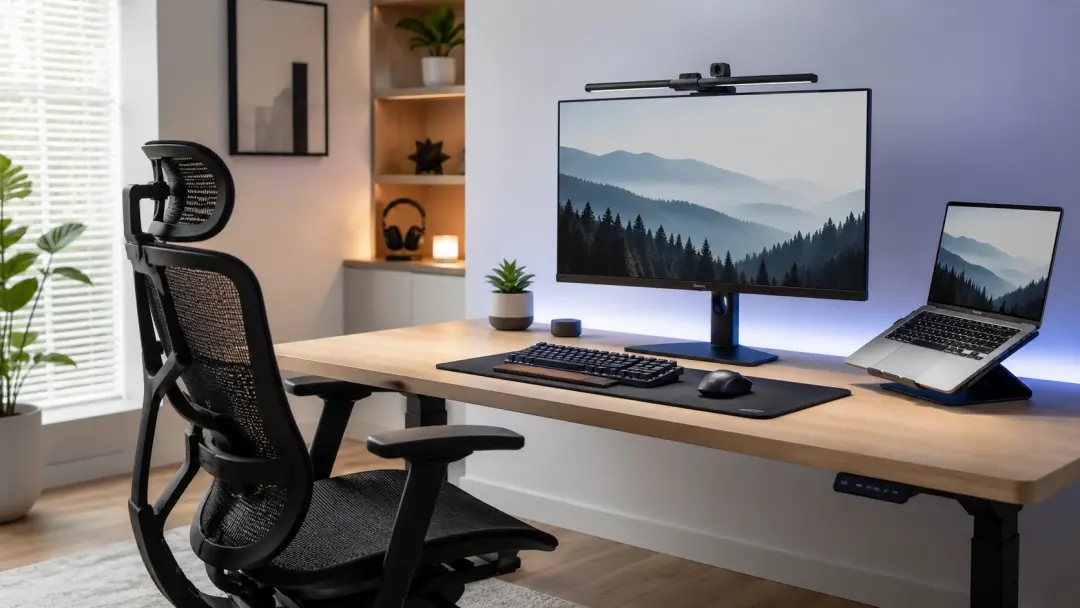 Mách bạn cách setup góc làm việc công thái học tại nhà gọn gàng, hiện đại