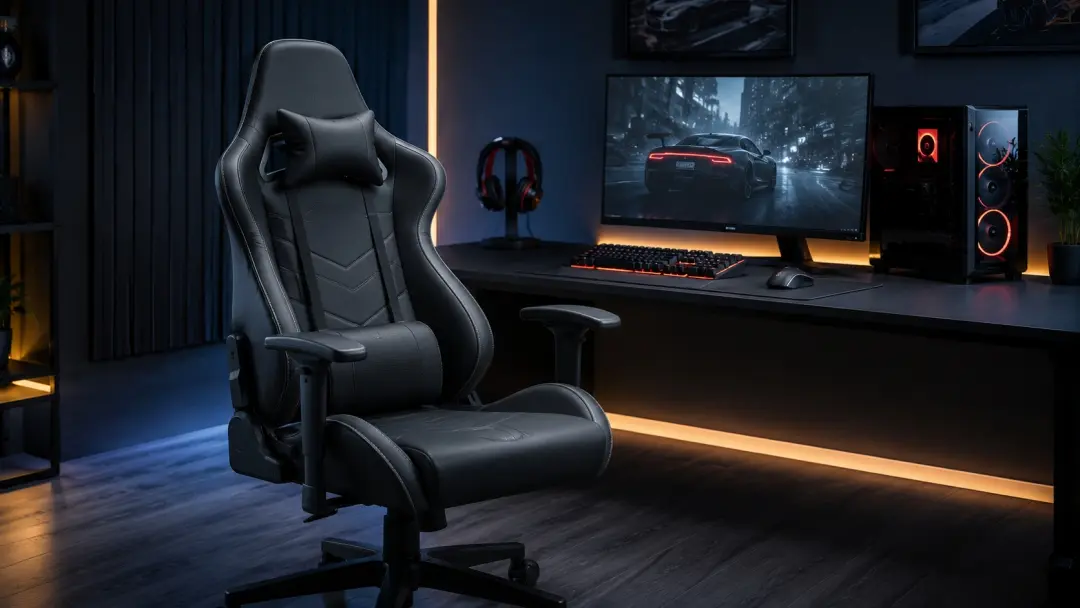 Ghế gaming trong setup PC hiện đại