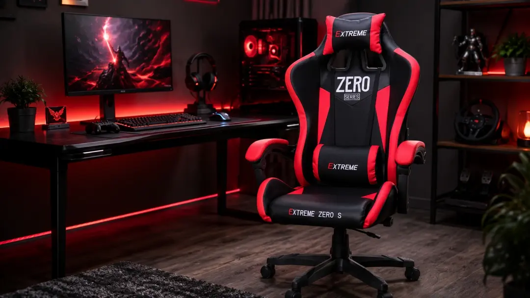 Ghế gaming Extreme Zero S Red Black hợp setup game thủ