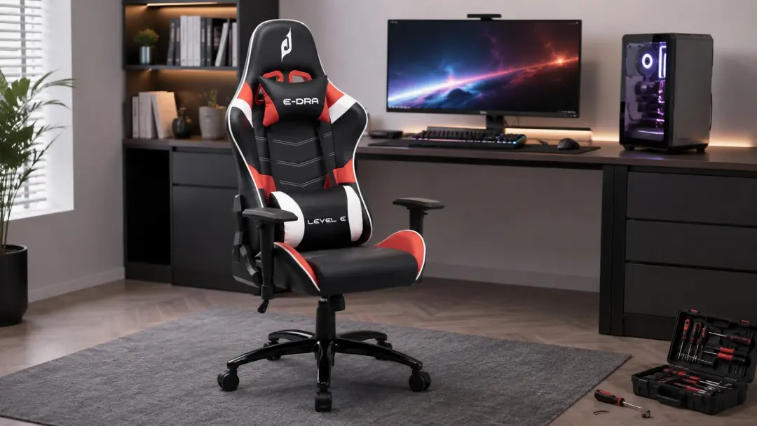 Ghế gaming được lắp hoàn chỉnh và kiểm tra tại nhà