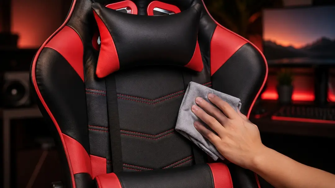 Lau bề mặt ghế gaming da PU đúng cách