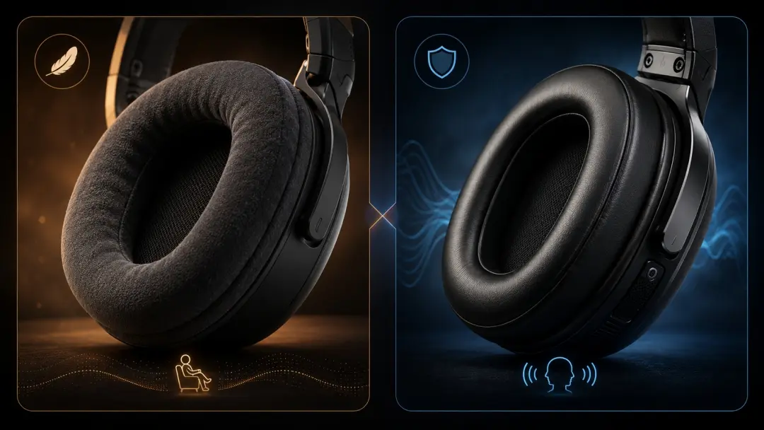 So sánh đệm tai mềm và đệm tai cứng trên tai nghe gaming