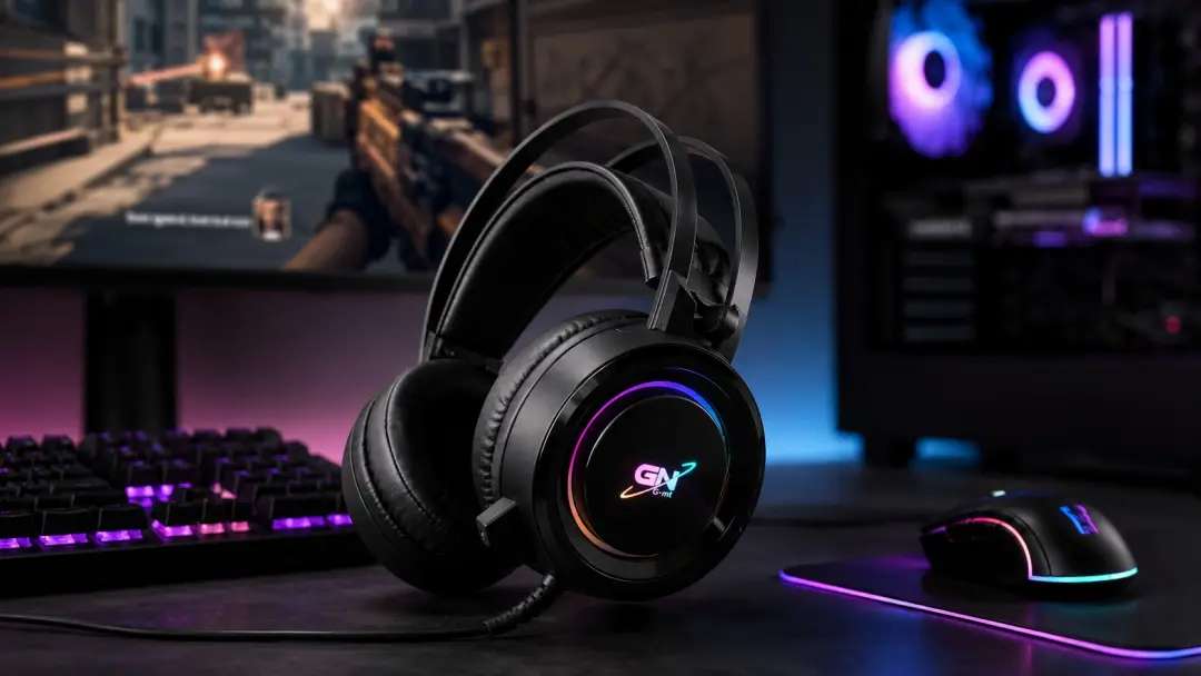 Tai nghe gaming 7.1 trên setup chơi game FPS