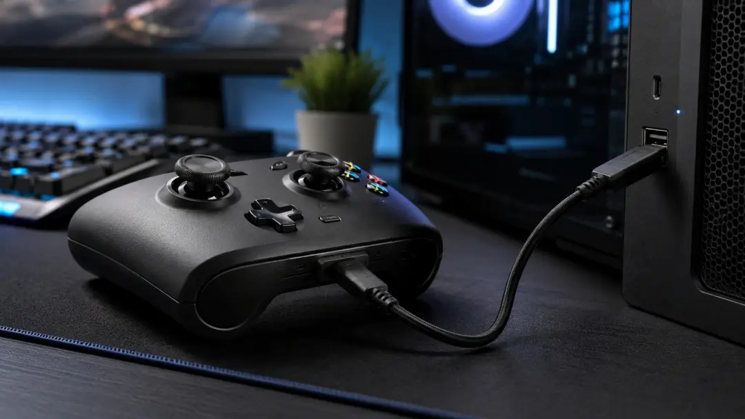 Tay cầm chơi game có dây cho PC kết nối USB