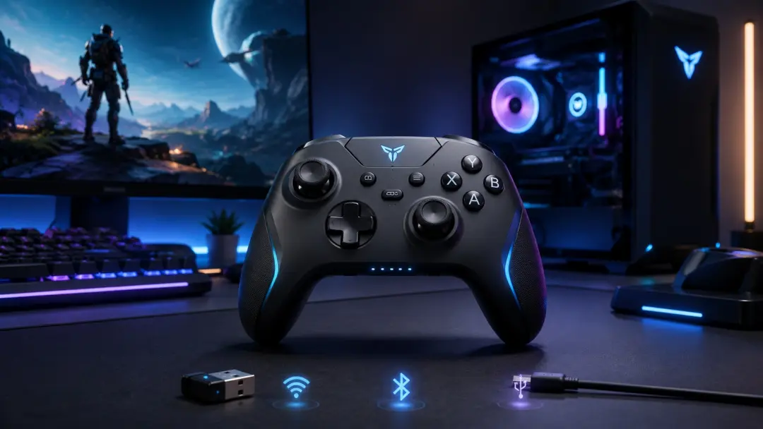 Tay cầm chơi game đa kết nối dùng cho PC