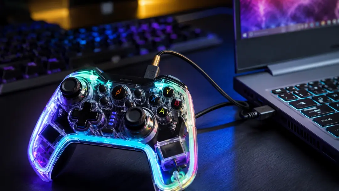 Tay cầm chơi game cắm dây USB trực tiếp vào PC